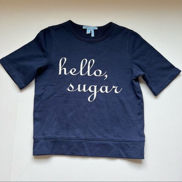 Draper James Blouse Hello Sugar Short Sleeve Sweater X-Small Reese Witherspoon - Picture 4 of 9